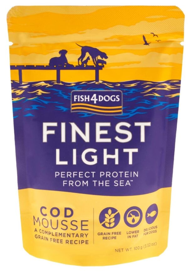 Fish4Dogs Kabejauwmousse Light 100g