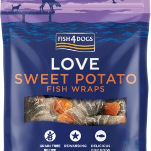 Fish4Dogs Zoete Aardappel Viswraps 100g